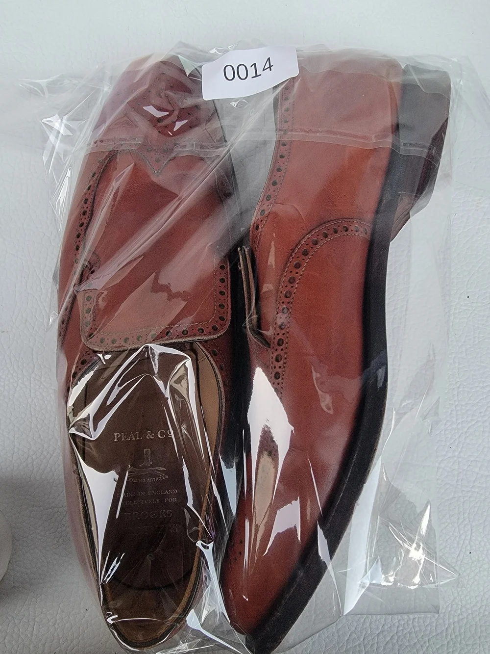 Brooks Brothers Tan Brown Leather Slip-On Wingtip Oxfords